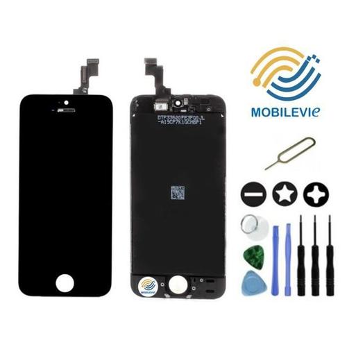 Ecran Iphone 5s Noir Vitre Tactile + Lcd Retina Original Sur Chassis