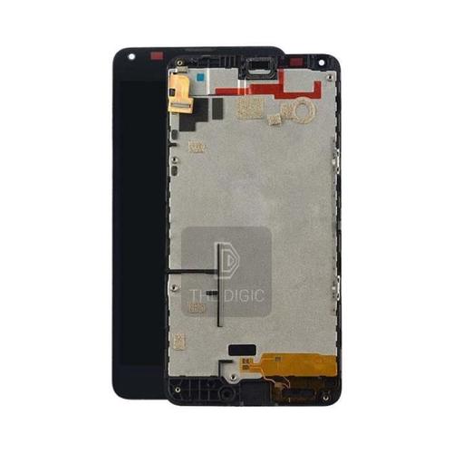 Ecran Complet Lcd Vitre Tactile Sur Châssis Pour Microsoft Lumia 640 - Noir