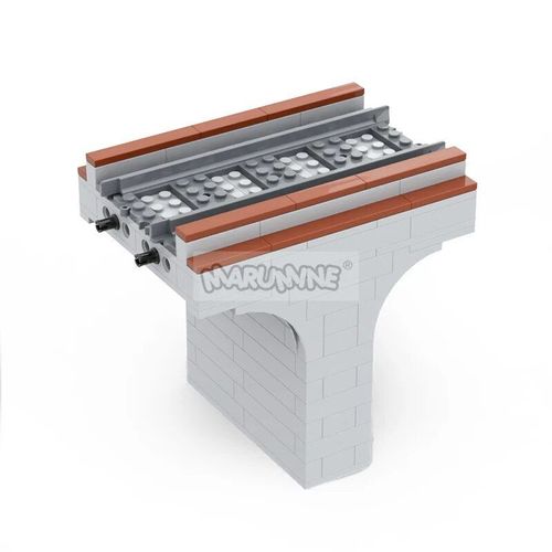 Modèles Brique Rail Maquette A Construire Kit De Construction De Train De Ville,53401 Blocs De Briques Compatibles Avec Les Pistes Droites Et Molles Et Les Tunnels De Feu - Type 106pcs Bridge Part2