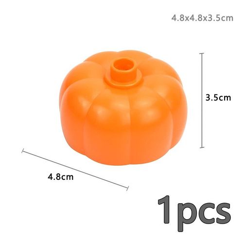 Jouet De Ferme En Brique De Grande Taille Pour Enfants,Fleur,Forêt,Accessoire,Arbre,Cuir Chevelu,Fruit,Parure,Vue Sur La Rue,Compatible Avec Les Grandes Nuits De Construction - Type Pumpkin