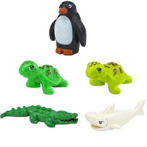Ensemble De Blocs De Construction Pour Enfants,Petits Animaux,Tortues,Oiseau,Doldave,Poisson,Skunk,Aigle,Théâtre,Perroquet,Modèle Compatible - Type Set 14