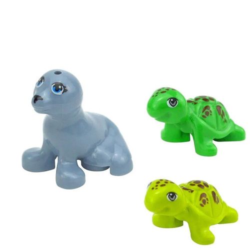 Ensemble De Blocs De Construction Pour Enfants,Petits Animaux,Tortues,Oiseau,Doldave,Poisson,Skunk,Aigle,Théâtre,Perroquet,Modèle Compatible - Type Set 16