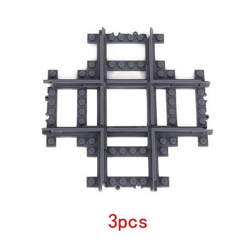 City Train Rail Crossing Track Pour Enfants,R64,Soft Tracks,Cruved Straight Railway Importer Décennie Ks,Bricks, Toys For Boys - Type Cross Track 3pcs