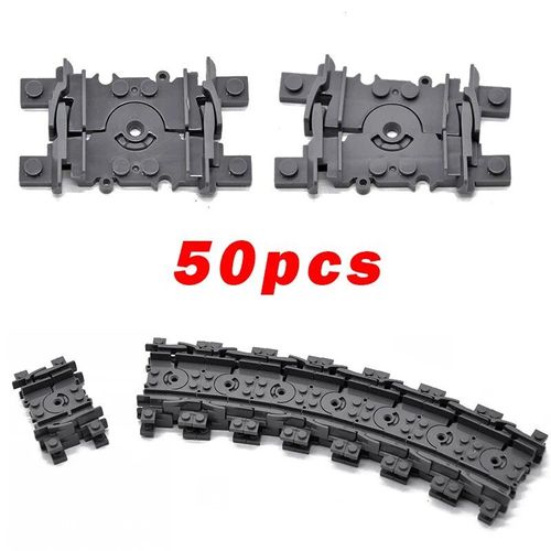 City Train Rail Crossing Track Pour Enfants,R64,Soft Tracks,Cruved Straight Railway Importer Décennie Ks,Bricks, Toys For Boys - Type Soft 50pcs