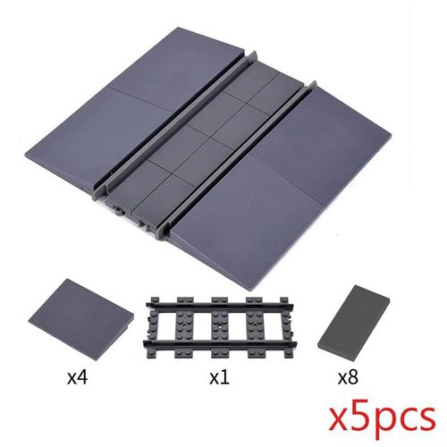 City Train Rail Crossing Track Pour Enfants,R64,Soft Tracks,Cruved Straight Railway Importer Décennie Ks,Bricks, Toys For Boys - Type Set 13