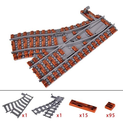 City Train Rail Crossing Track Pour Enfants,R64,Soft Tracks,Cruved Straight Railway Importer Décennie Ks,Bricks, Toys For Boys - Type Set 18