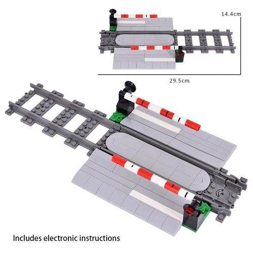 City Train Rail Crossing Track Pour Enfants,R64,Soft Tracks,Cruved Straight Railway Importer Décennie Ks,Bricks, Toys For Boys - Type Set 25