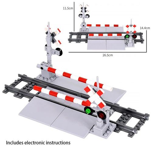 City Train Rail Crossing Track Pour Enfants,R64,Soft Tracks,Cruved Straight Railway Importer Décennie Ks,Bricks, Toys For Boys - Type Set 27