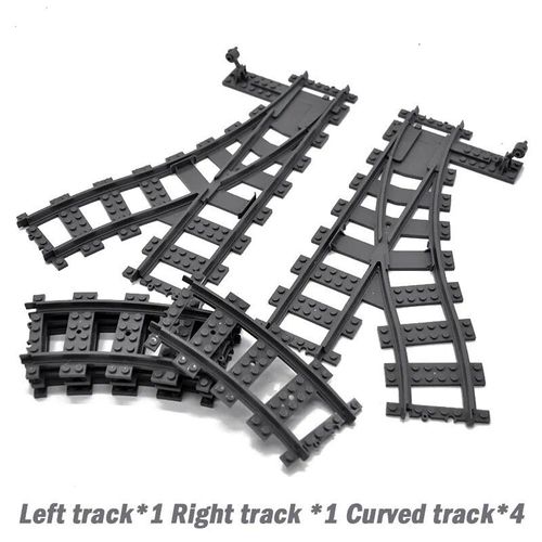 City Train Rail Crossing Track Pour Enfants,R64,Soft Tracks,Cruved Straight Railway Importer Décennie Ks,Bricks, Toys For Boys - Type Track Set A