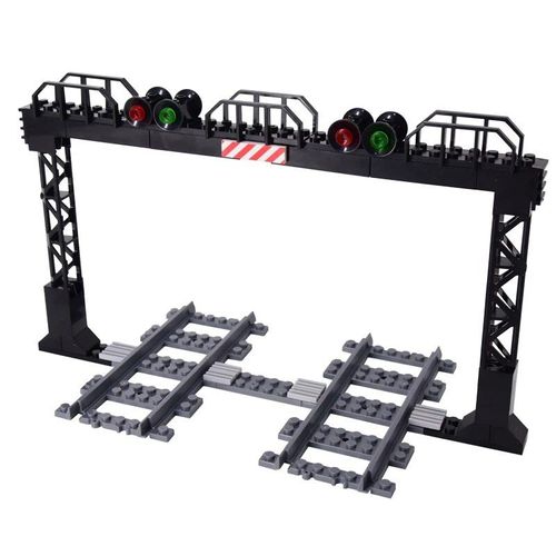 City Train Rail Crossing Track Pour Enfants,R64,Soft Tracks,Cruved Straight Railway Importer Décennie Ks,Bricks, Toys For Boys - Type Set 23