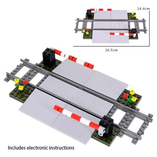 City Train Rail Crossing Track Pour Enfants,R64,Soft Tracks,Cruved Straight Railway Importer Décennie Ks,Bricks, Toys For Boys - Type Set 26