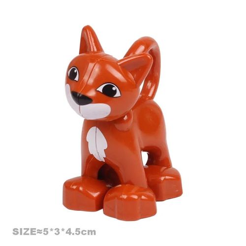 Blocs De Construction De Grande Taille Pour Chat,Chien,Cochon,Lapin,Accessoires De Modèle,Briques Compatibles,Ensemble D'animaux De Ferme,Assemblage,Jouets Éducatifs Pour En - Type Little Brown Cat