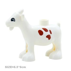Blocs De Construction De Grande Taille Pour Chat,Chien,Cochon,Lapin,Accessoires De Modèle,Briques Compatibles,Ensemble D'animaux De Ferme,Assemblage,Jouets Éducatifs Pour Enfant - Type White Goat