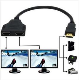 Sys Prise HDMI 1 mâle vers Double HDMI adaptateur de câble de répartiteur  LCD LED HD TVPrix pas cher