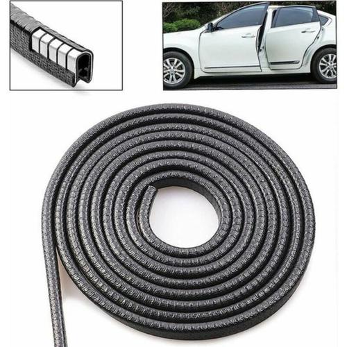 Protection Porte de Voiture 4M Noir - Bande de Joint en Caoutchouc Anti-Collision en Forme de U