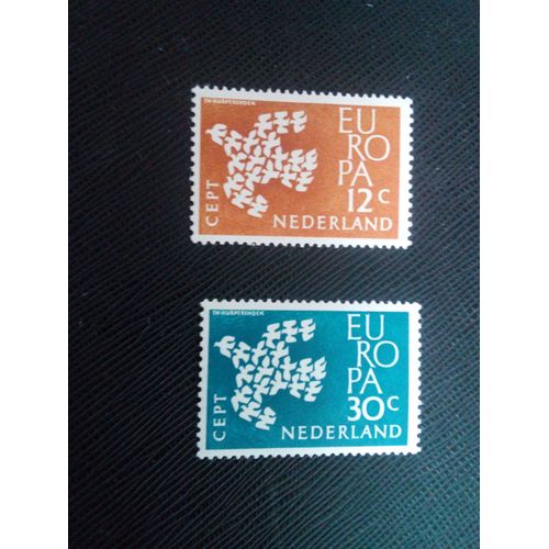 Timbre Pays-Bas /Hollande Yt 738 - 739 C.E.P.T.- Colombes 1961 ( 030805 )