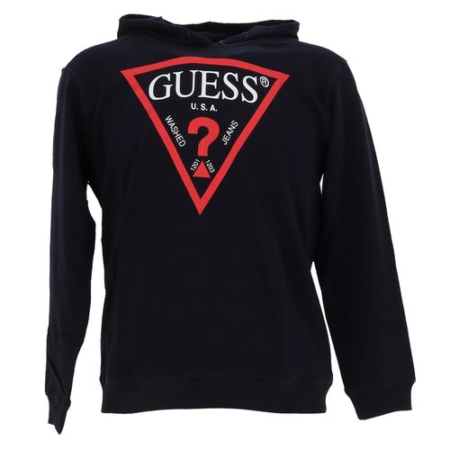 Sweat Capuche Hooded Guess Hooded Fleece Core - Organic French Terry 250gsm Bleu Nuit