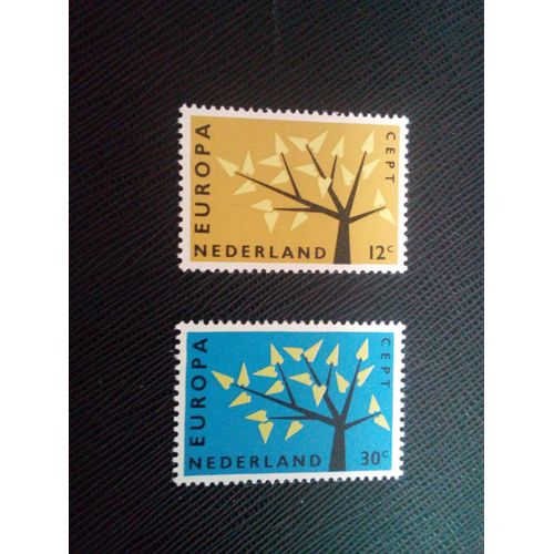 Timbre Pays-Bas /Hollande Yt 758 - 759 C.E.P.T.- Arbre 1962 ( 030805 )