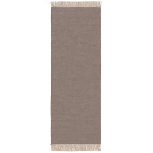 Tapis De Laine Liv Gris Clair 80x250 Cm - Tapis Nature