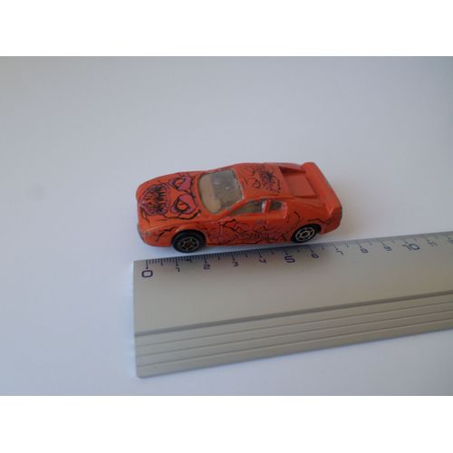 Coupe Modele Gt Racing Orange Tigre Capot-Majorette