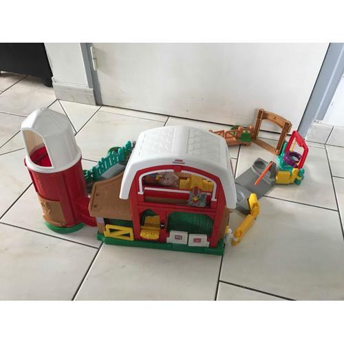 Ensemble Vintage Fisher Price Little People Ferme Aux Animaux + Quelques Accessoires