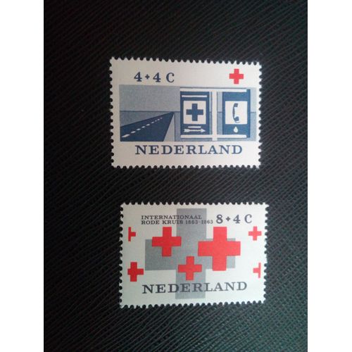 Timbre Pays-Bas /Hollande Yt 775 - 777 Route Avec Croix Rouge Et Panneaux D'alarme 1963 ( 030805 )