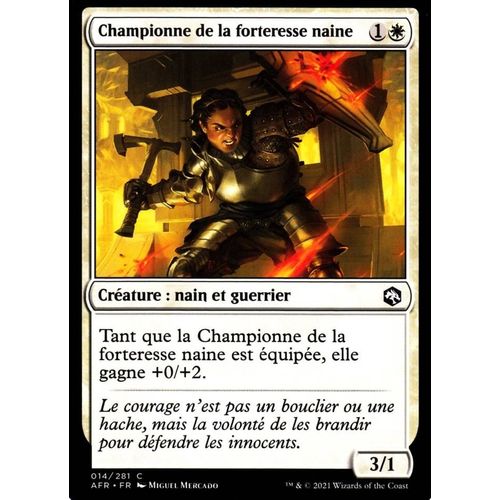 Championne De La Forteresse Naine - Mtg - Dungeons & Dragons - Aventures Dans Les Royaumes Oubliés - C - 14/281