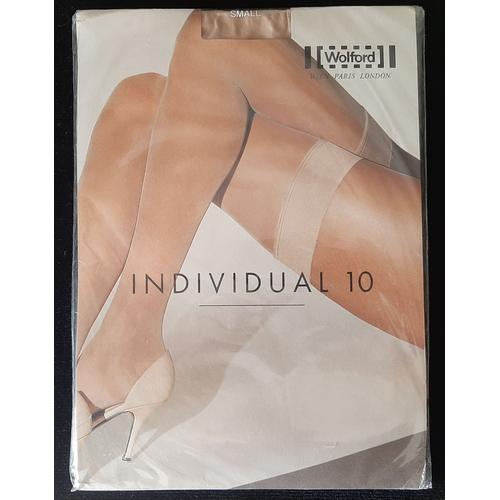 Individual 10-Bas Wolford-10 Deniers-Taiile 40/42-Beige-Nylon-Austria.