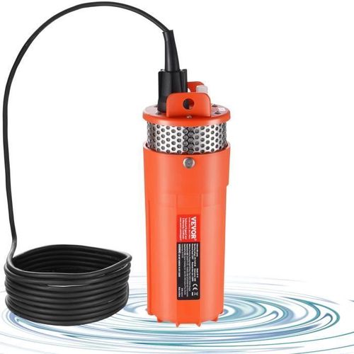 Pompe à eau solaire - VEVOR - solaire submersible puits profonds 12 V CC 1,6 GPM 30 m 96 W pour puits,irrigation de ferme,ranch