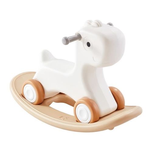 Cheval À Bascule - Vevor - 690 X 310 X 460 Mm 3 En 1 Jouet À Bascule Enfants 1-3 Ans Avec Planche Blanc Capacité De Charge 36 Kg