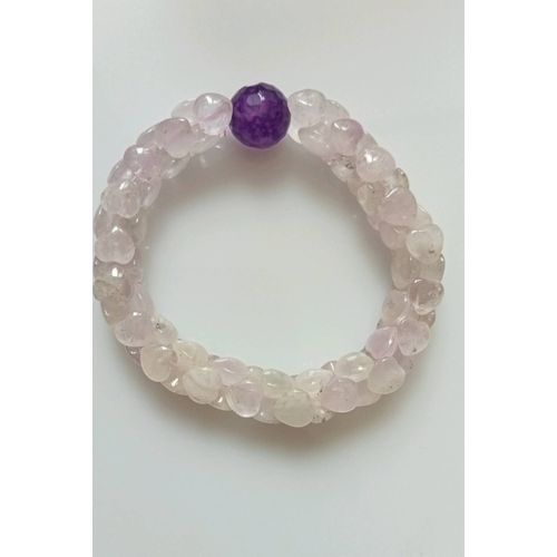 Bracelet Améthyste Coeur