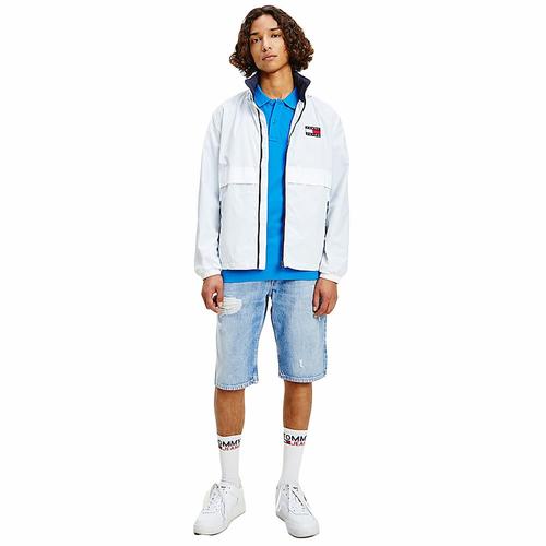 Coupe Vent Tommy Jeans Classic Logo Homme Blanc