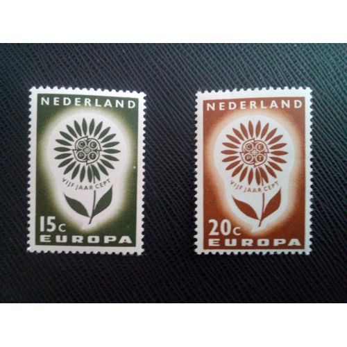Timbre Pays-Bas /Hollande Yt 801 - 802 Séries: C.E.P.T.-Fleur 1964 ( 030805 )