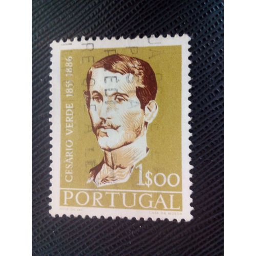 Timbre Portugal Yt 841 Verde, Cesário (1855-1886) Poète 1957 ( 040805 )