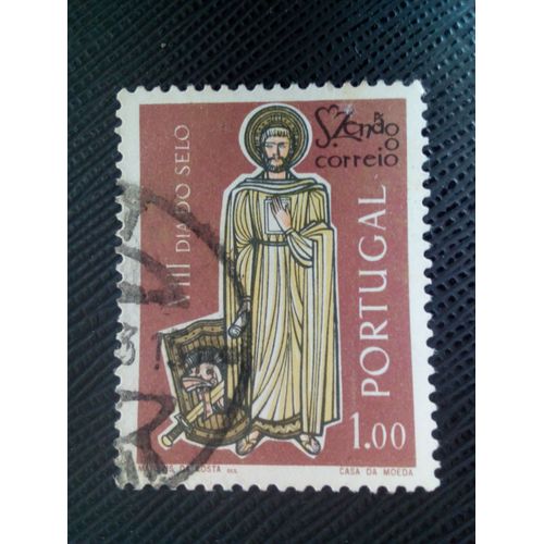 Timbre Portugal Yt 911 Saint Zénon De Vérone (300-371 Ou 380) Évêque Et Écrivain 1962 ( 040805 )