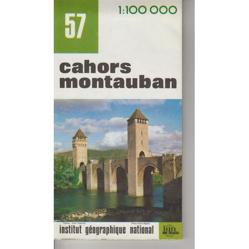 Carte Ign 1:100 000 Cahors Montauban 57