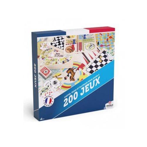 Boite 200 jeux Classiques et Traditionnels - Cartes, pions, des, plateaux,  regles - Jeu de societe Famille - Coffret Multi Jeux