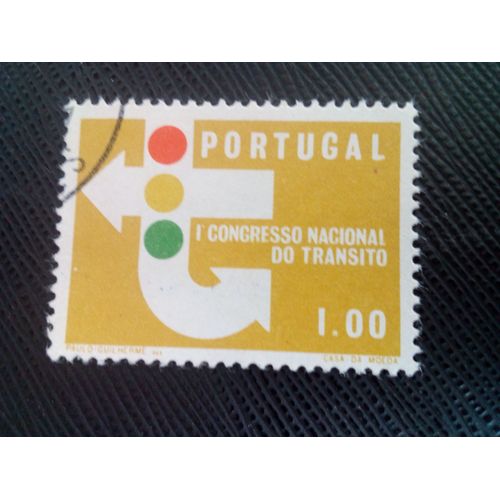 Timbre Portugal Yt 955 Feux De Circulation À L'intérieur Des Flèches 1965 ( 040805 )