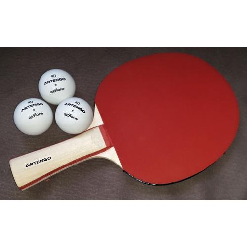 Raquette De Ping-Pong + 3 Balles Oxylane