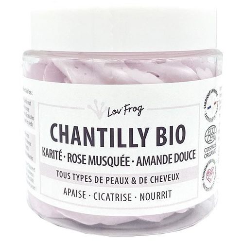 Lov'frog Chantilly Soin Karité Amande Douce & Rose Musquée Bio 200ml 