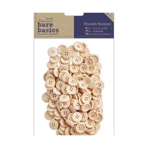 Boutons De Décoration En Bois (200pcs), Docrafts, D'ornements, De Scrapbooking Papier