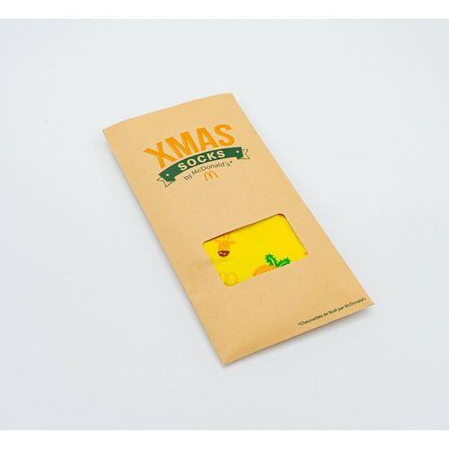 Xmas Socks By Mc Donald's (Chaussettes De Noël Par Mc Donald's - Couleur Jaune)