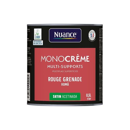 Testeur peinture MonoCrème - Rouge grenade - Satin - 0.5L