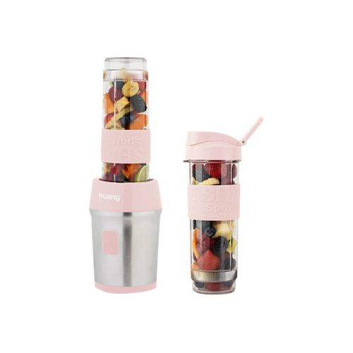 H.Koenig SMOO12 - Bol mixeur blender - 0.57 litre - 300 Watt - rose pastel