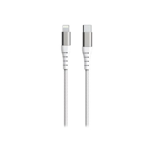 Force Power - Câble Lightning - 24 pin USB-C mâle pour Lightning mâle - 1.2 m - blanc