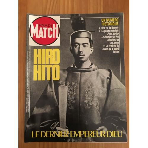 Magazine Paris Match N°533 Numéro Historique Hiro Hito Le Dernier Des Empereurs 1988