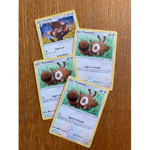 (2262) 3x Fouinette + Fouinar (Pokemon)