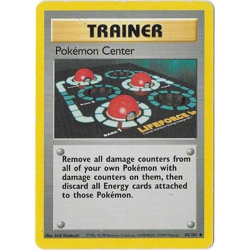 Pokemon Center 85/102 - Trainer - Pokemon Set De Base - Carte Anglaise