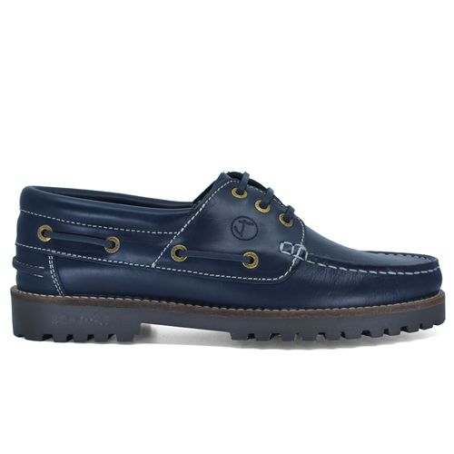 Chaussures Bateau Pour S Seajure Lubmin En Cuir Bleu Marine