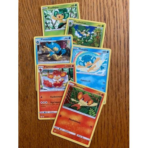 (2254) Flamajou + Flamoutan + Flotajou + Flotoutan + Feuillajou + Feuiloutan (Pokemon)